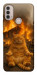 Чохол Burning cat для Motorola Moto E40