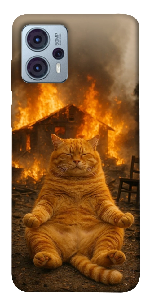 Чохол Burning cat для Motorola Moto G23