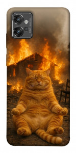 Чохол Burning cat для Motorola Moto G32
