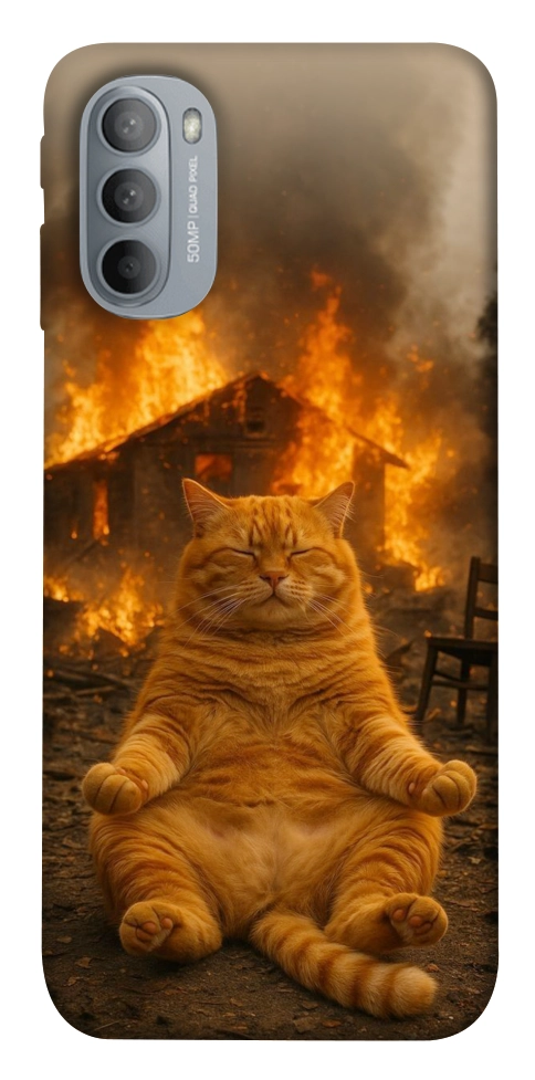 Чохол Burning cat для Motorola Moto G31
