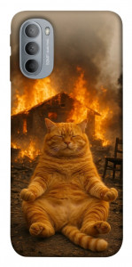Чохол Burning cat для Motorola Moto G31