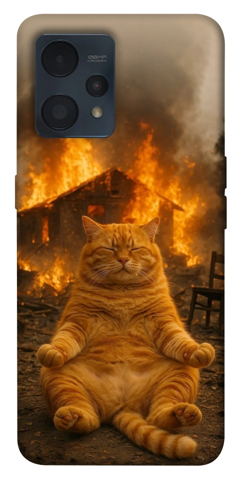 Чехол Burning cat для Realme 9 Pro+