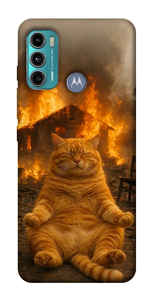 Чехол Burning cat для Motorola Moto G60