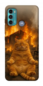 Чехол Burning cat для Motorola Moto G60