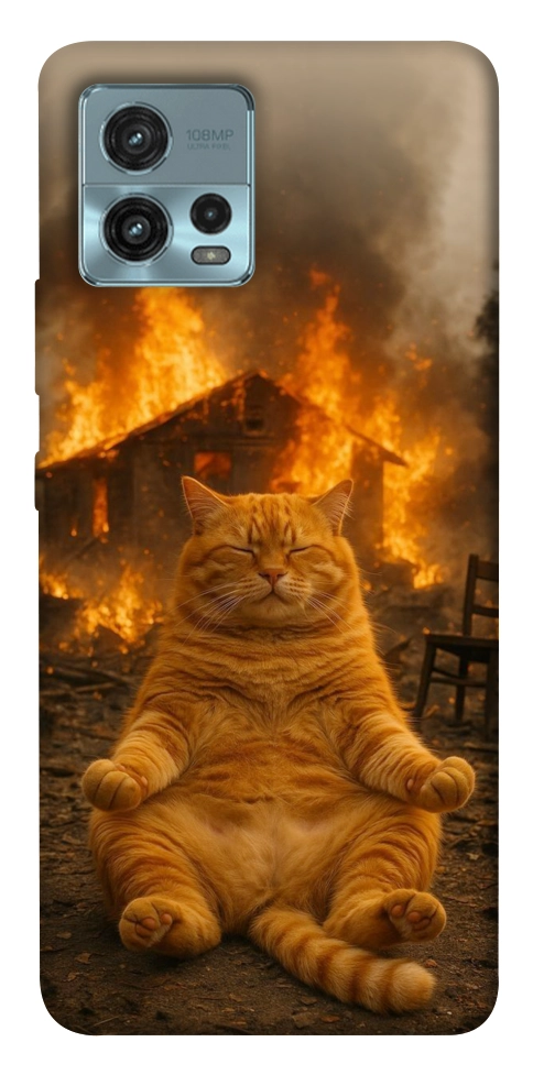 Чехол Burning cat для Motorola Moto G72