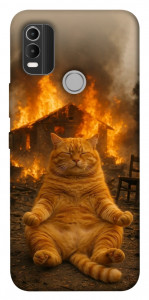 Чехол Burning cat для Nokia C21 Plus