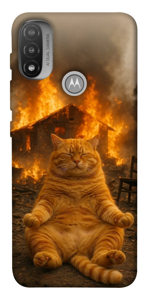 Чехол Burning cat для Motorola Moto E20