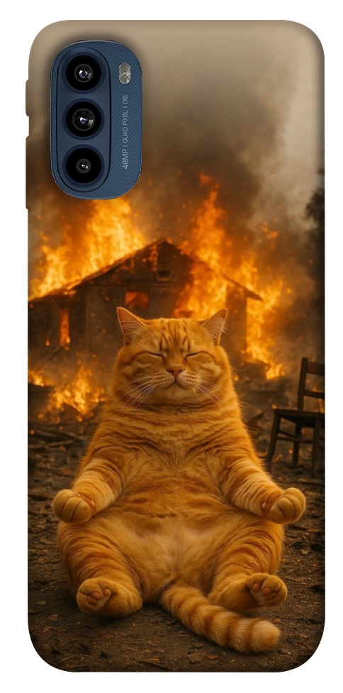 Чехол Burning cat для Motorola Moto G41