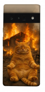 Чохол Burning cat для Google Pixel 6 Pro