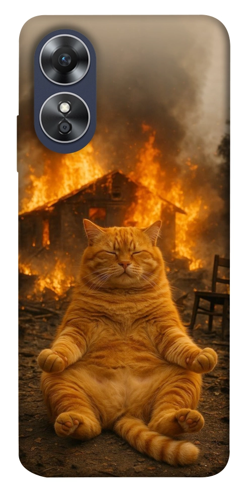 Чехол Burning cat для Oppo A17