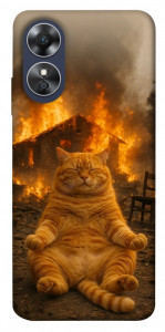Чехол Burning cat для Oppo A17