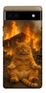 Чехол Burning cat для Google Pixel 6A