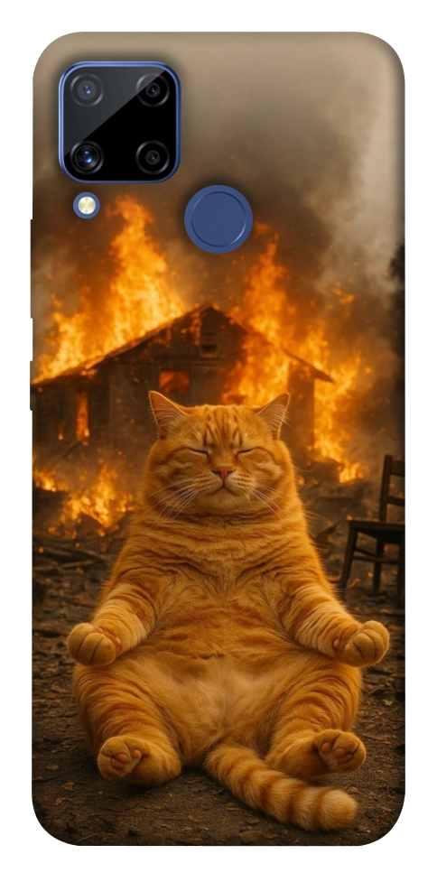 Чехол Burning cat для Realme C15