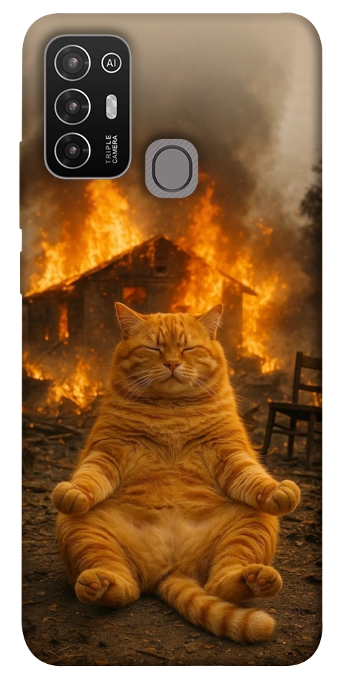 Чехол Burning cat для ZTE Blade A52