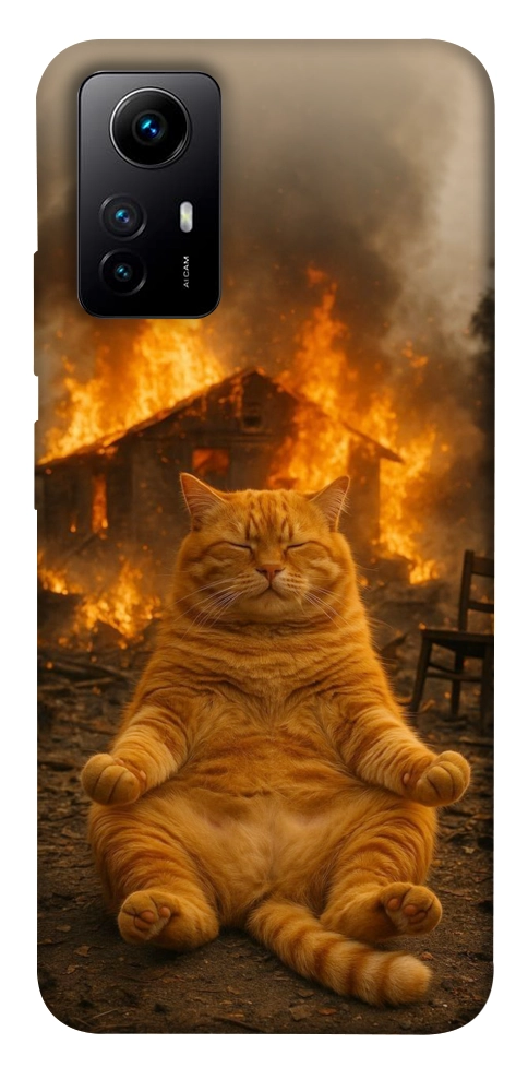 Чохол Burning cat для Xiaomi Redmi Note 12S
