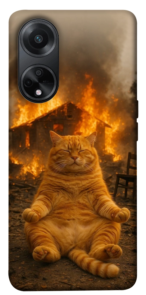 Чохол Burning cat для Oppo A98