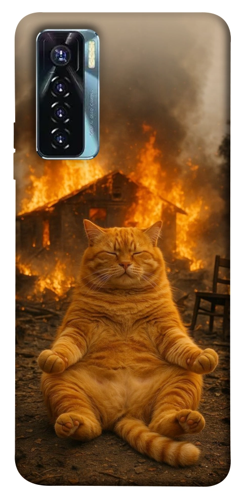 Чехол Burning cat для TECNO Camon 17 Pro