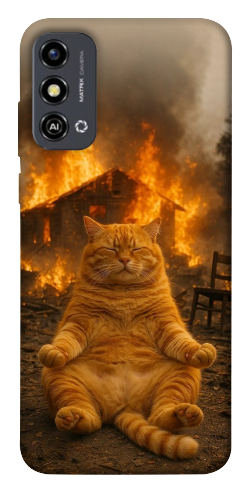 Чехол Burning cat для ZTE Blade A53
