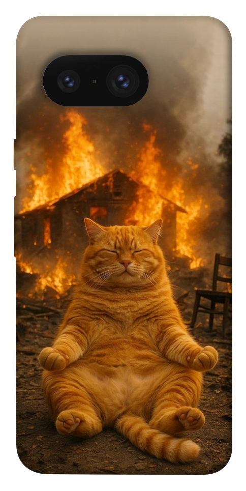 Чохол Burning cat для Google Pixel 8