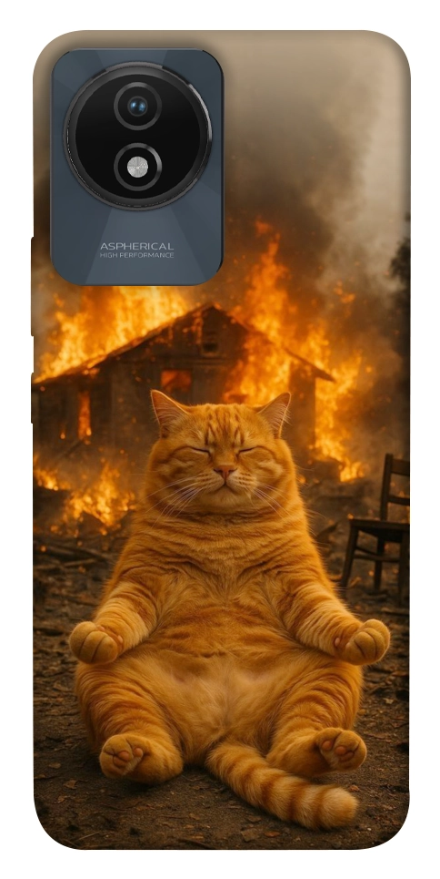 Чехол Burning cat для Vivo Y02