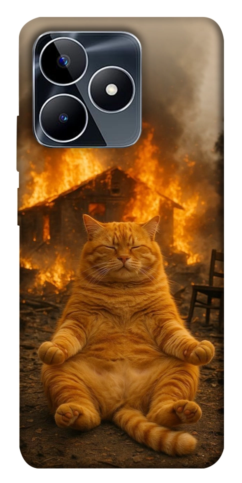 Чохол Burning cat для Realme C53