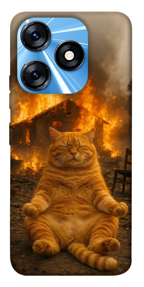 Чохол Burning cat для TECNO Spark 10