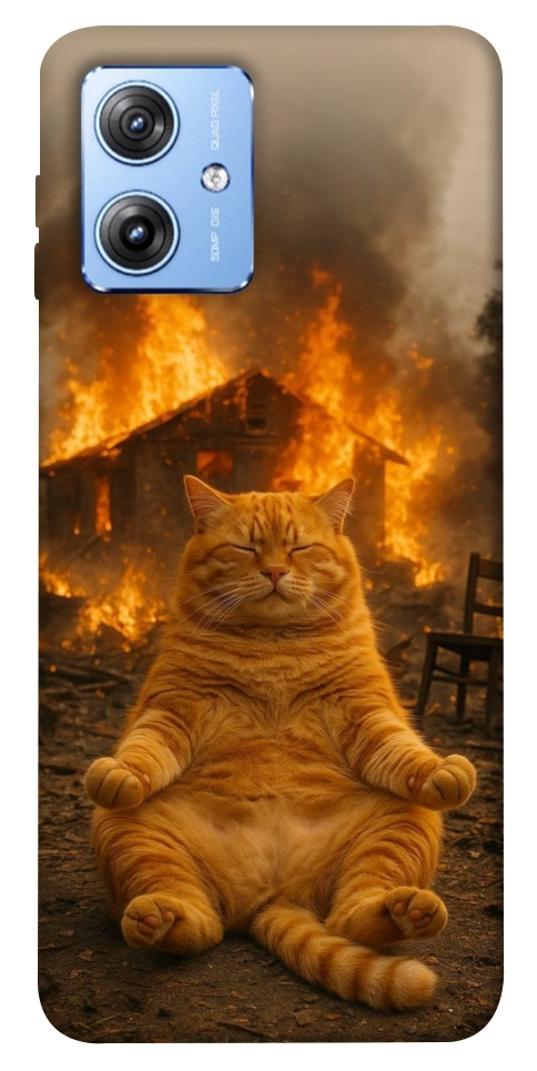 Чехол Burning cat для Motorola Moto G84