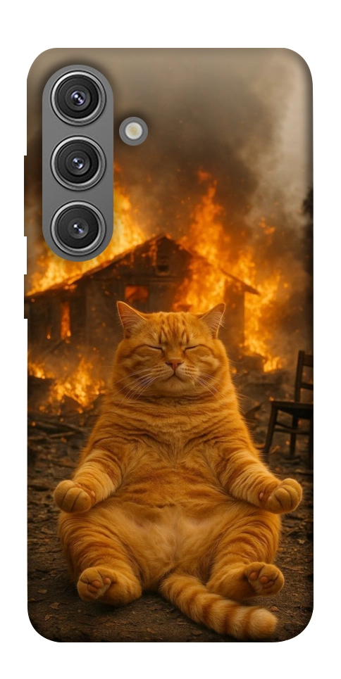 Чехол Burning cat для Galaxy S24+