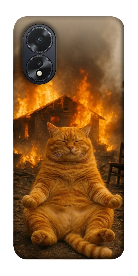 Чехол Burning cat для Oppo A38