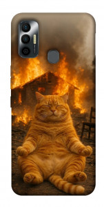 Чохол Burning cat для TECNO Spark 7
