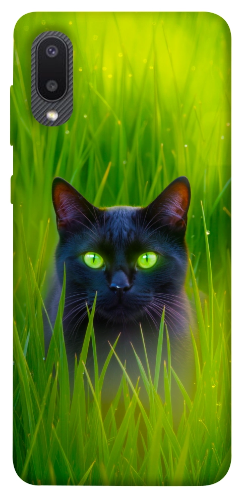 Чохол Cat in the grass для Galaxy A02