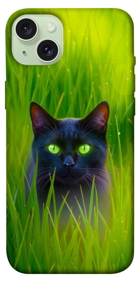Чехол Cat in the grass для iPhone 15 Plus