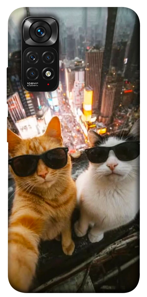 Чехол Cool cats city для Xiaomi Redmi Note 11 (Global)