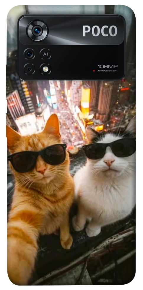 Чехол Cool cats city для Xiaomi Poco X4 Pro
