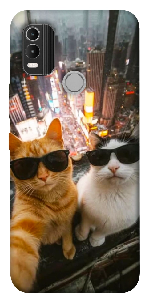 Чехол Cool cats city для Nokia C21 Plus