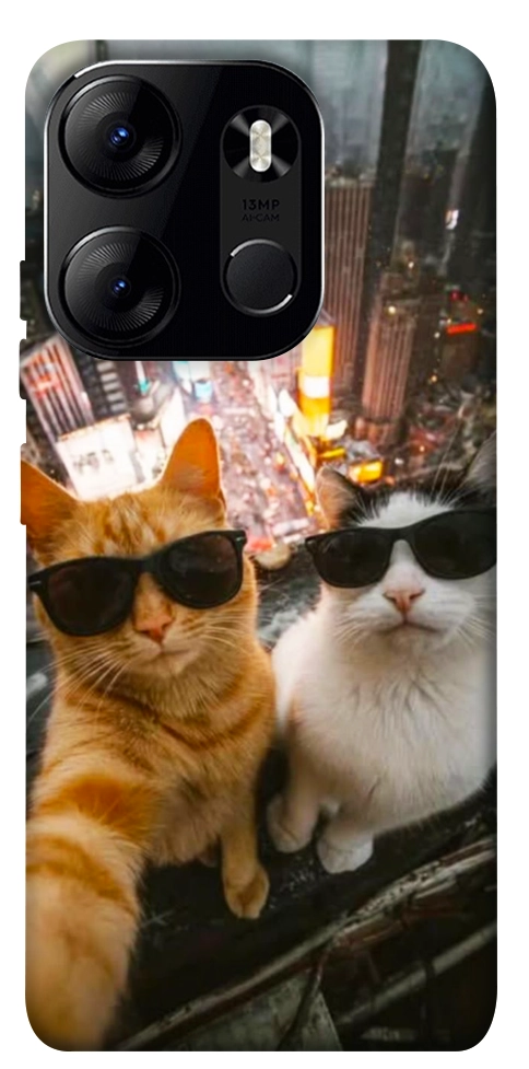 Чехол Cool cats city для Tecno Spark Go 2023