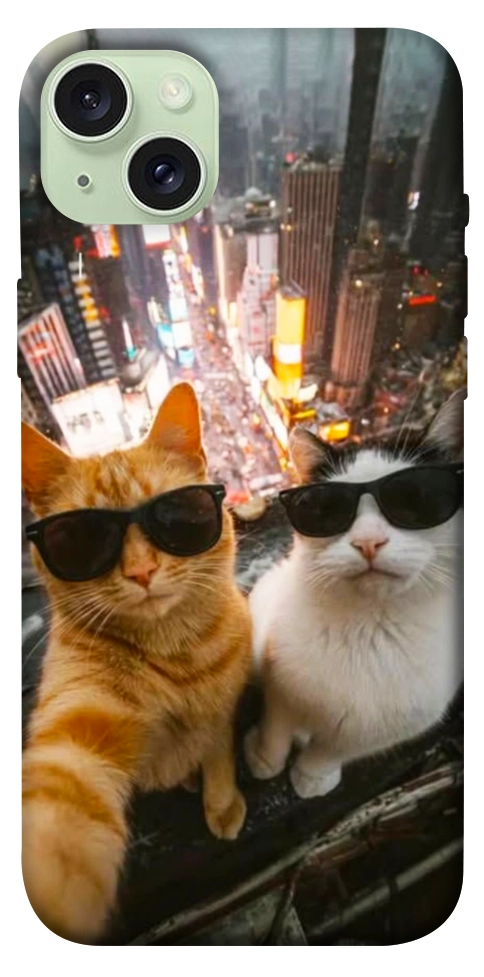 Чехол Cool cats city для iPhone 15 Plus