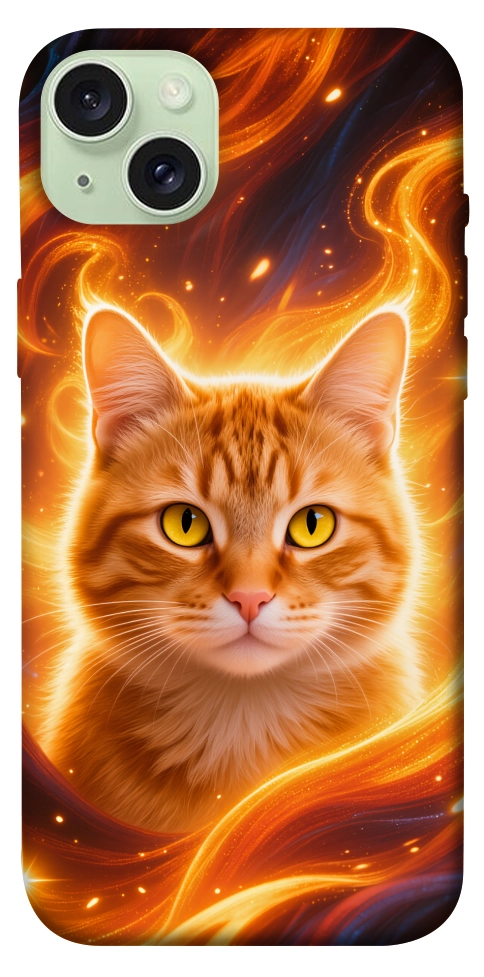 Чехол Fire cat для iPhone 15 Plus
