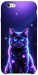 Чохол Galaxy purple cat для iPhone 6