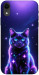 Чехол Galaxy purple cat для iPhone XR