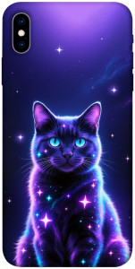 Чохол Galaxy purple cat для iPhone X
