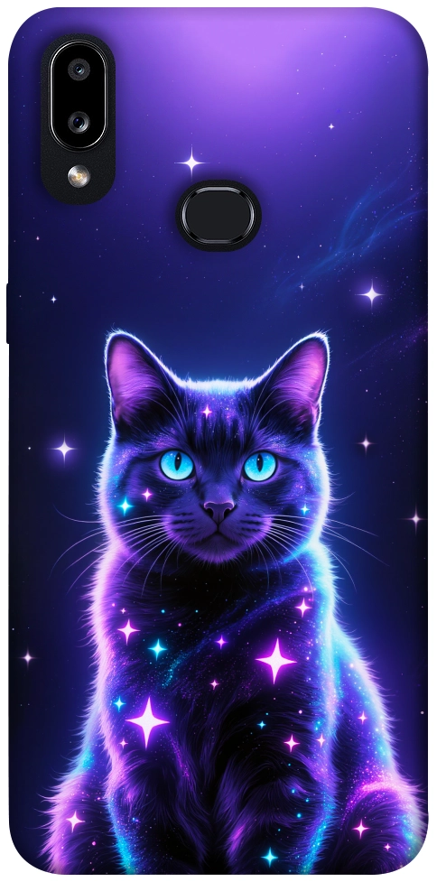 Чохол Galaxy purple cat для Galaxy A10s (2019)
