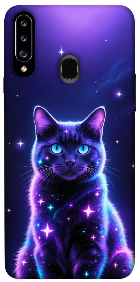 Чехол Galaxy purple cat для Galaxy A20s (2019)