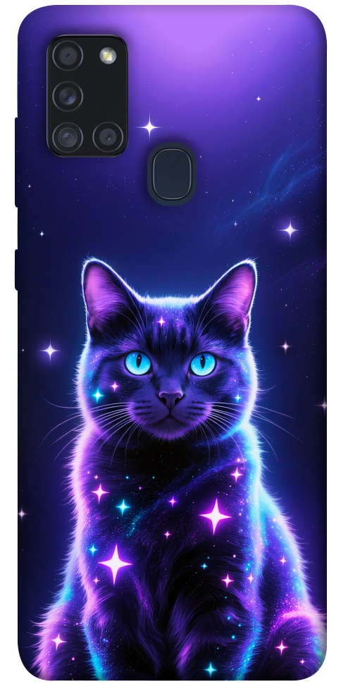 Чехол Galaxy purple cat для Galaxy A21s (2020)