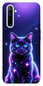 Чехол Galaxy purple cat для Realme 6
