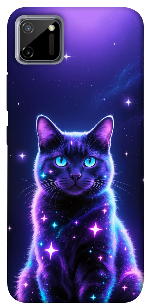 Чехол Galaxy purple cat для Realme C11
