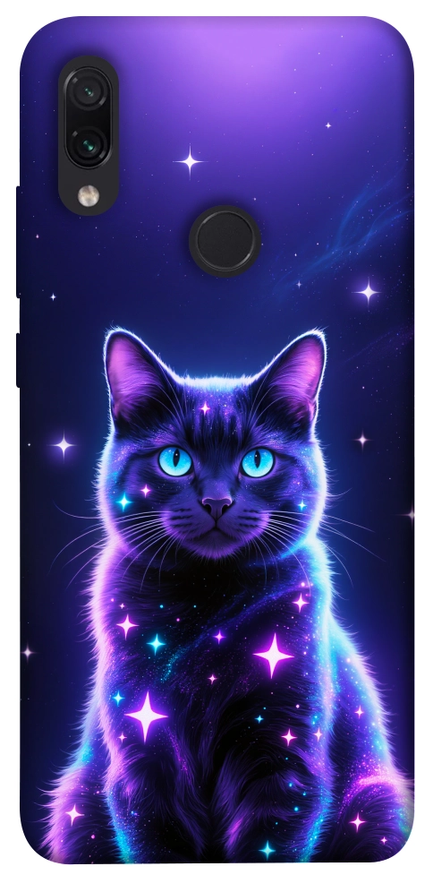 Чохол Galaxy purple cat для Xiaomi Redmi Note 7