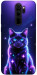 Чехол Galaxy purple cat для Xiaomi Redmi Note 8 Pro