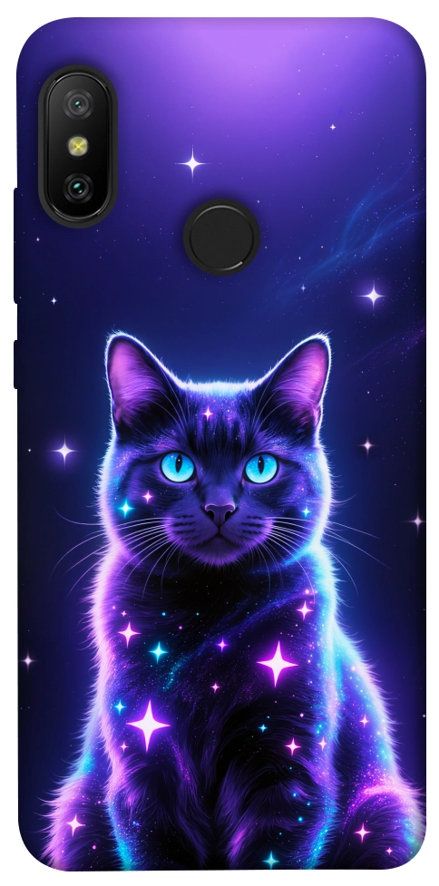 Чохол Galaxy purple cat для Xiaomi Redmi 6 Pro