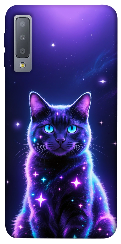 Чехол Galaxy purple cat для Galaxy A7 (2018)